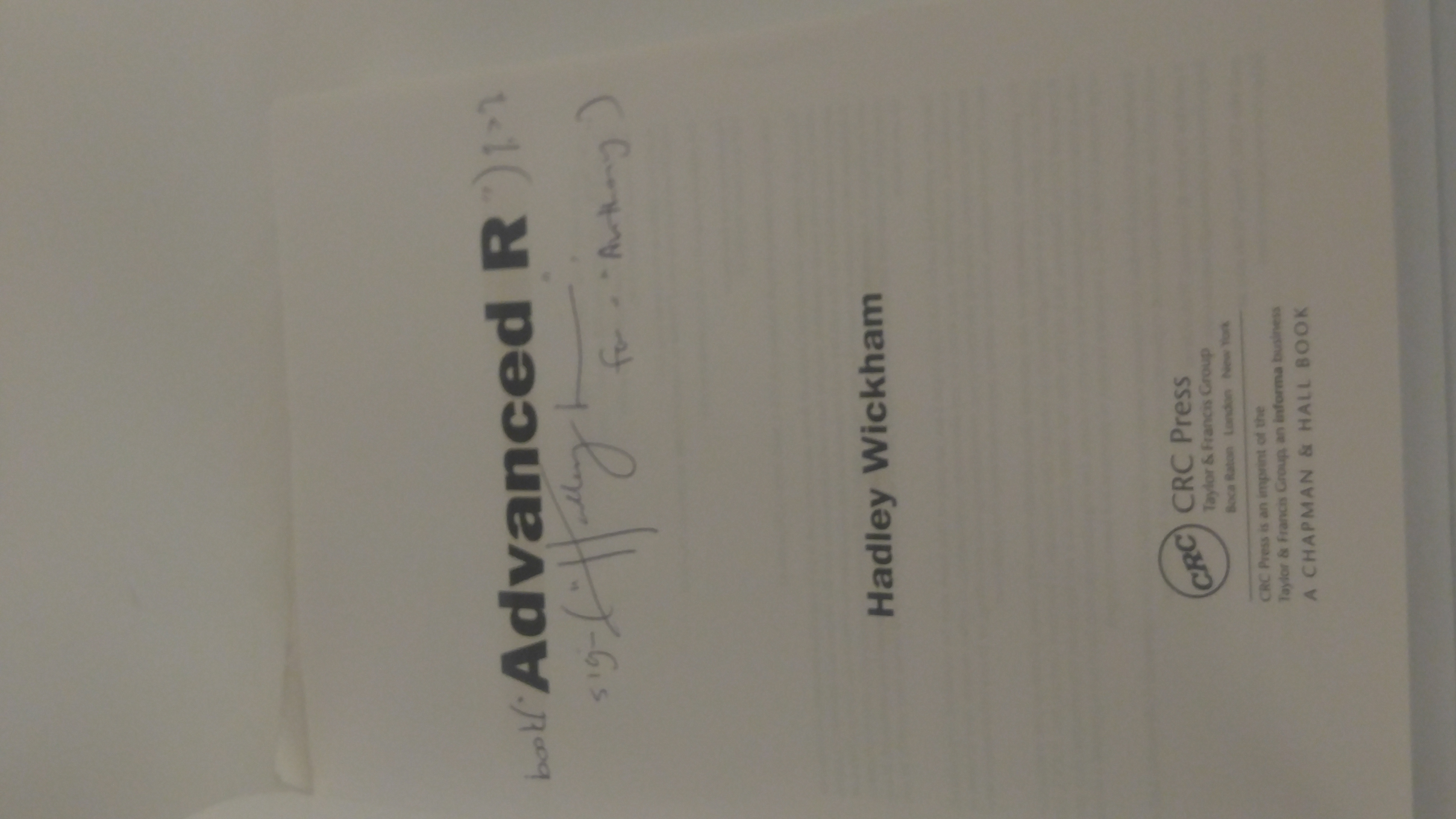 He signed my book.